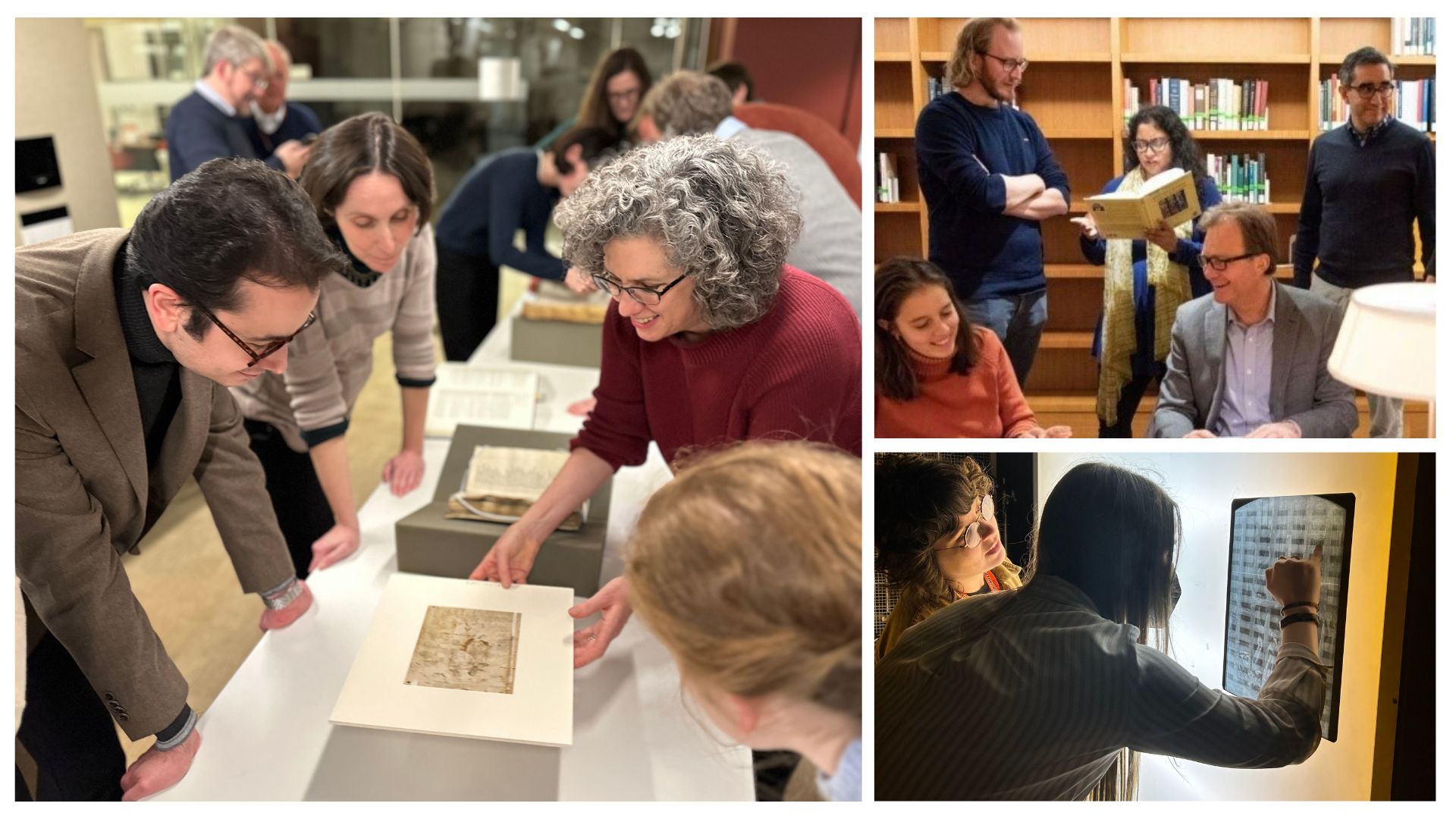medieval faculty and students gather