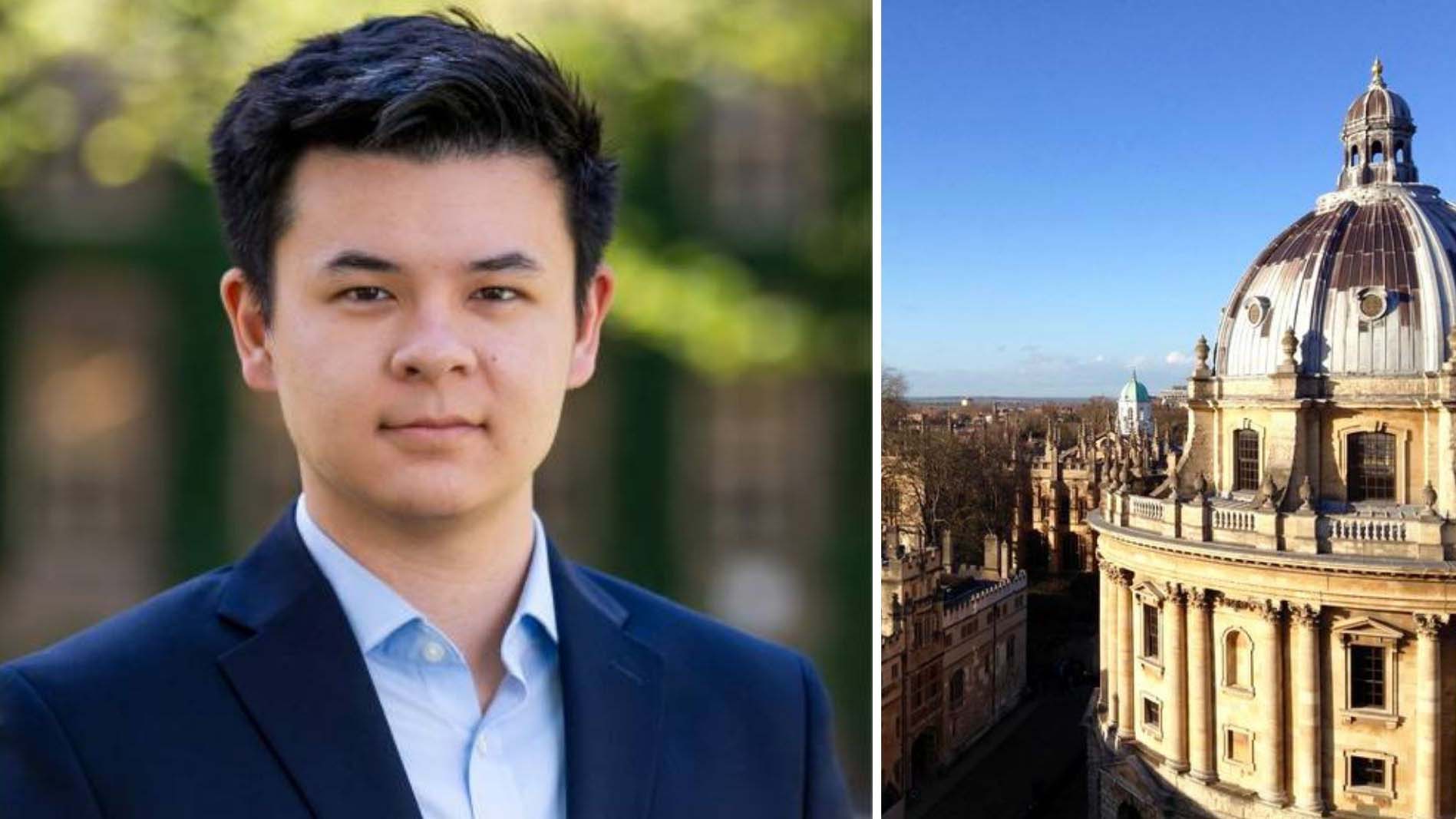 Matthew Wilson and a building at Oxford